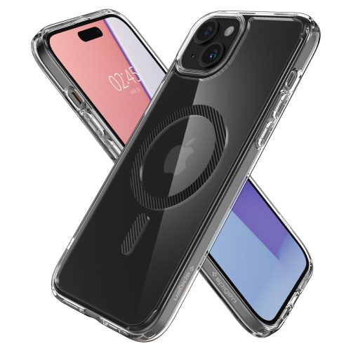 Θήκη Σιλικόνης Spigen Ultra Hybrid Mag με Magsafe για iPhone 15 - Carbon Fiber