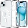 Θήκη Σιλικόνης Spigen Ultra Hybrid Mag με Magsafe για iPhone 15 - Clear (White MagSafe)
