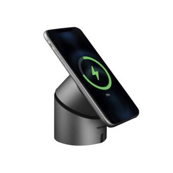 TIKTAALIK alu Φορητό Ηχείο 5w με Βάση κινητού με ασύρματη φόρτιση - Silver