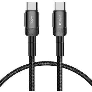 Καλώδιο Φόρτισης Tech Protect Braided Ultraboost EVO από Type-C σε Type-C 100W, 50cm - Black