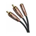 Αντάπτορας Ugreen 2xRCA Male σε 3.5mm Female 1μ. - Black