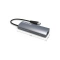 Wavlink Hub με 3 Θύρες USB-A 3.0 + 1 Θύρα RJ-45 - Grey