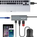 Wavlink Hub με 3 Θύρες USB-A 3.0 + 1 Θύρα RJ-45 - Grey