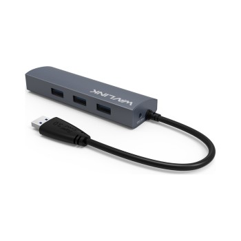 Wavlink Hub με 3 Θύρες USB-A 3.0 + 1 Θύρα RJ-45 - Grey