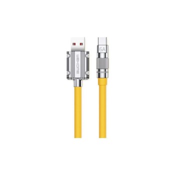 Καλώδιο Φόρτισης Wekome USB-A σε USB-C 6A 1m - Yellow