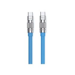 Καλώδιο Φόρτισης Wekome USB-C σε USB-C, 100W, 1m - Blue