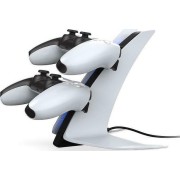 Βάση Φόρτισης Zeroground CH-1500G για 2 Χειριστήρια PS5 με φωτισμό LED - White