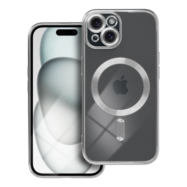 Θήκη Σιλικόνης Tech-Protect Magshine με Magsafe για Apple iPhone 15 - Silver