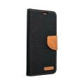 Θήκη Πορτοφόλι Canvas για Samsung Galaxy S21 FE  - Black/ Brown