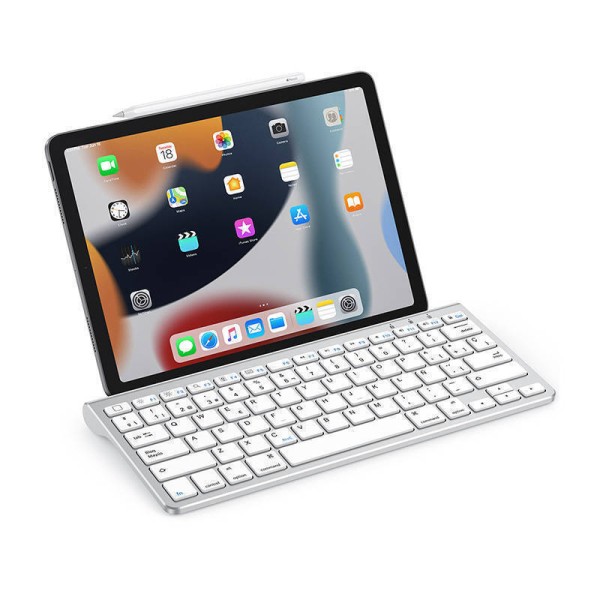 Ασύρματο Πληκτρολόγιο για iPad Omoton KB088 με Βάση για Tablet - White