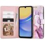 Θήκη Book Tech-Protect Wallet Δερματίνη για Samsung Galaxy A15 4G / 5G - Marble Pink