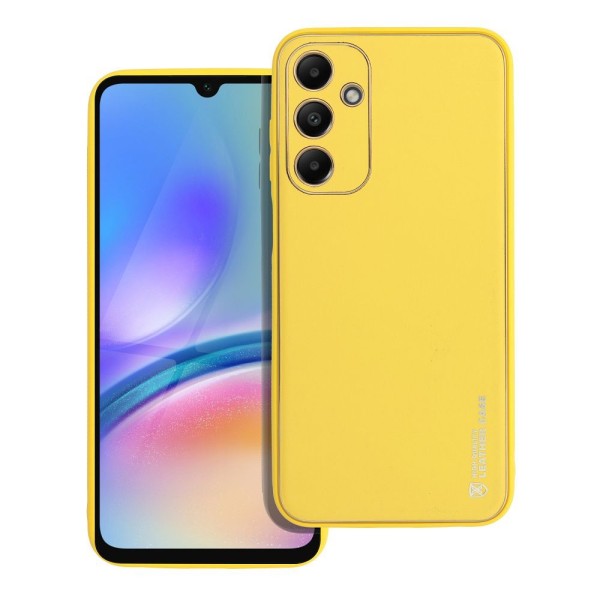 Θήκη Δερματίνης LEATHER Gold για Samsung Galaxy A25 5G - Yellow