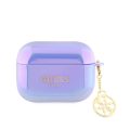 Θήκη Σιλικόνης Guess “4G Logo Collection” Charm για Apple AirPods Pro 1/2 ( Χωρίς Lanyard & Speakers ) - Iridescent Purple