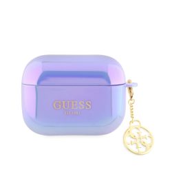 Θήκη Σιλικόνης Guess “4G Logo Collection” Charm για Apple AirPods Pro 1/2 ( Χωρίς Lanyard & Speakers ) - Iridescent Purple