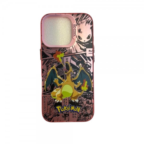 Σκληρή Θήκη Pokemon Charizard Manga με Magsafe για iPhone 16 Pro - Pink