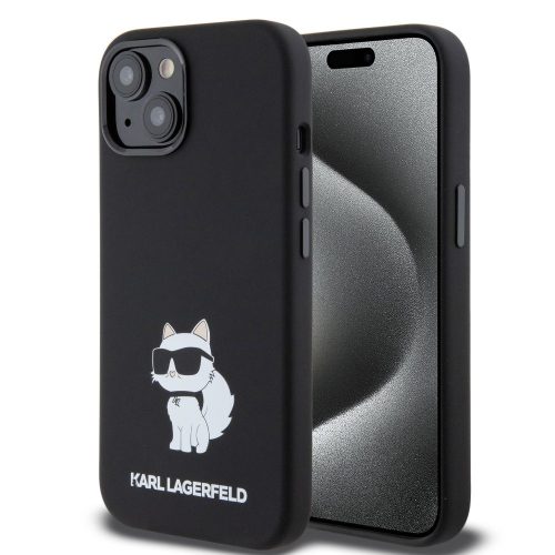 Θήκη Σιλικόνης Karl Lagerfeld Liquid Silicone Choupette NFT για Apple iPhone 15 - Black
