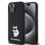 Θήκη Σιλικόνης Karl Lagerfeld Liquid Silicone Choupette NFT για Apple iPhone 15 - Black