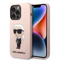 Θήκη Σιλικόνης Karl Lagerfeld Liquid Silicone Ikonik NFT Case για iPhone 15 Pro - Pink