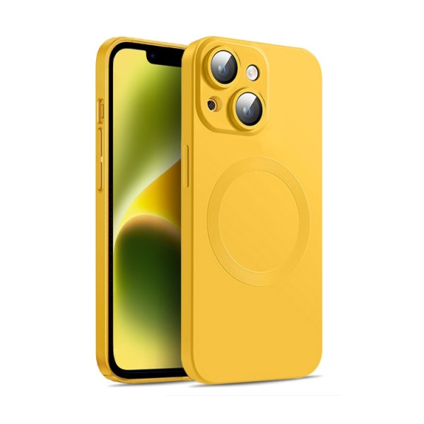 Θήκη Σιλικόνης Orso Magsafe Camera Lens για Apple iPhone 14 - Yellow