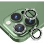 Tempered Glass Πίσω Κάμερας OEM 3 in 1 για Apple iPhone 11 / 11 Pro / 11 Pro Max / 12 / 12 Pro - Glitter Olive Green
