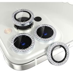 Tempered Glass Πίσω Κάμερας OEM 3 in 1 για Apple iPhone 11 / 11 Pro / 11 Pro Max / 12 / 12 Pro - Glitter Silver