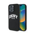 Θήκη Σιλικόνης DKNY White Printed Logo για Apple iPhone 16 Pro Max - Black