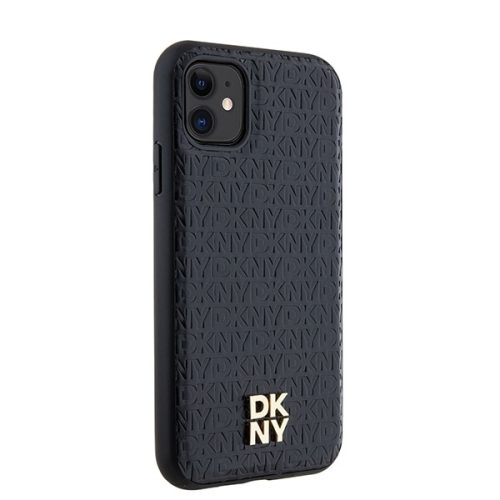 Θήκη Δερματίνης DKNY Repeat Pattern Stack Logo με Magsafe για Apple iPhone 11 - Black