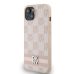 Σκληρή Θήκη DKNY PU Leather Checkered Pattern Stripe για Apple iPhone 13 - Pink