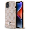 Σκληρή Θήκη DKNY PU Leather Checkered Pattern Stripe για Apple iPhone 13 - Pink