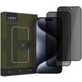 Tempered Glass Hofi Anti Spy Glass Pro+ Privacy (2- Pack) για Apple iPhone 16 Pro - Black