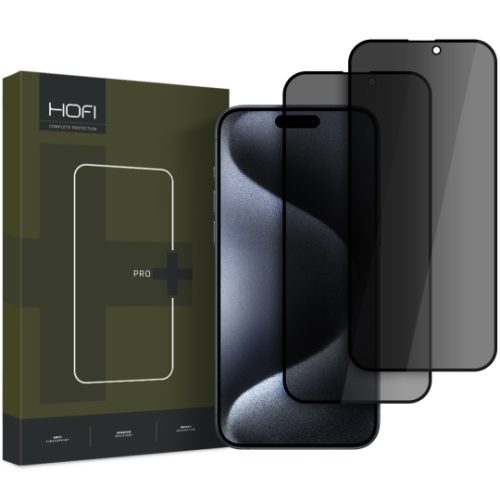 Tempered Glass Hofi Anti Spy Glass Pro+ Privacy (2- Pack) για Apple iPhone 16 Plus - Black