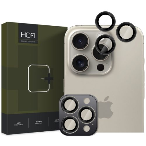  Tempered Glass Πίσω Κάμερας Hofi Pro+ Camera Camring Cover για το iPhone 17 Pro Max/17 Pro/16 Pro Max/ 16 Pro  - Black