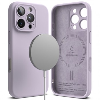 Θήκη Σιλικόνης Ringke Silicone Magnetic Magsafe για iPhone 16 Pro - Light Purple