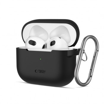 Θήκη Σιλικόνης Tech Protect Silicone Hook για Apple Airpods 3 - Black