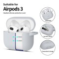 Θήκη Σιλικόνης Tech Protect Silicone Hook για Apple Airpods 3 - Crayon Grey