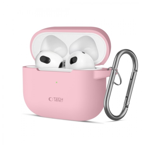 Θήκη Σιλικόνης Tech Protect Silicone Hook για Apple Airpods 3 - Dusty Pink