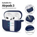 Θήκη Σιλικόνης Tech Protect Silicone Hook για Apple Airpods 3 - Navy Blue