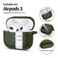 Θήκη Σιλικόνης Tech Protect Silicone Hook για Apple Airpods 3 - Olive Green