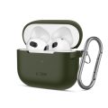 Θήκη Σιλικόνης Tech Protect Silicone Hook για Apple Airpods 3 - Olive Green