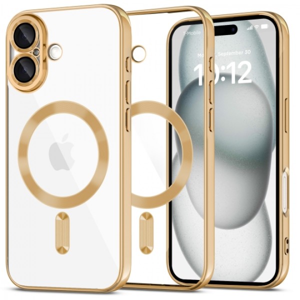 Θήκη Σιλικόνης Tech-Protect Magflex Magsafe για iPhone 16 - Shiny Gold