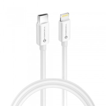 Καλώδιο Φόρτισης Forcell F-Energy C901 Type C σε Lightning Mfi PD 3A 30w 1m - White