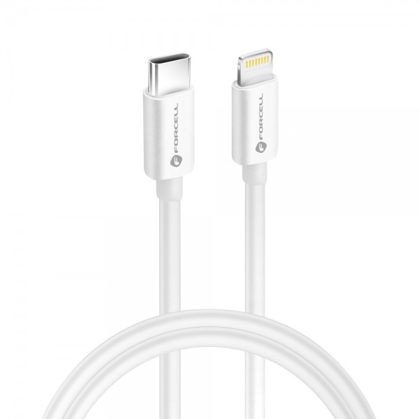Καλώδιο Φόρτισης Forcell F-Energy C901 Type C σε Lightning Mfi PD 3A 30w 1m - White