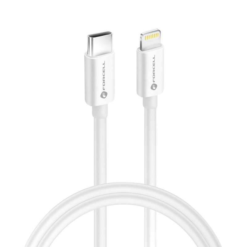 Καλώδιο Φόρτισης Forcell F-Energy C901 Type C σε Lightning Mfi PD 3A 30w 1m - White