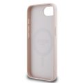 Θήκη Δερματίνης Guess PU Grained Classic Logo MagSafe για iPhone 16e - Pink