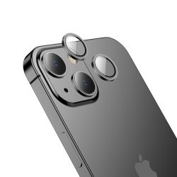 Tempered Glass Πίσω Κάμερας Hoco 3D Metal V14 - 3 in 1 για Apple iPhone 15 / 15 Plus - Black