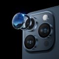 Tempered Glass Πίσω Κάμερας Hoco 3D Metal V14 - 3 in 1 για Apple iPhone 15 Pro / 15 Pro Max - Dark Blue