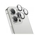 Tempered Glass Πίσω Κάμερας Hoco 3D Metal V14 - 3 in 1 για Apple iPhone 15 Pro / 15 Pro Max - Silver