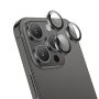 Tempered Glass Πίσω Κάμερας Hoco 3D Metal V14 - 3 in 1 για Apple iPhone 15 Pro / 15 Pro Max - Space Grey