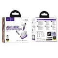 Ασύρματα Ακουστικά Hoco EQ16 True Wireless με Led Display, ANC & ENC - Shine Purple