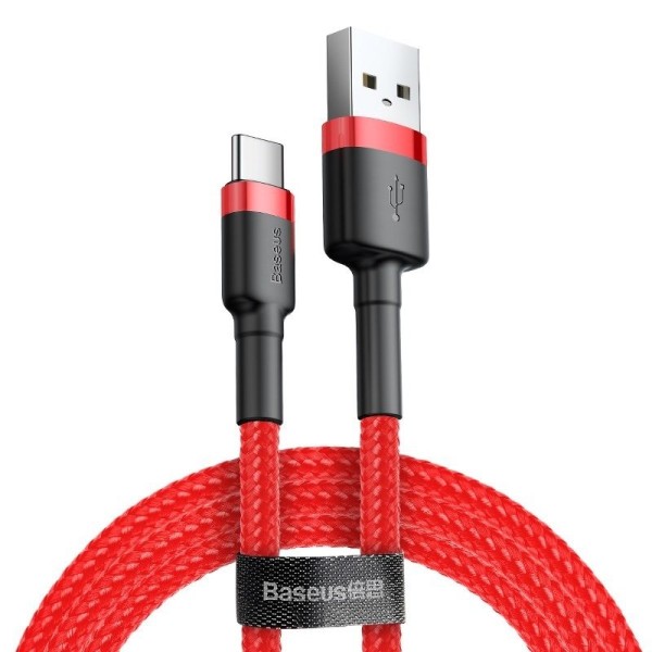Καλώδιο Baseus Cafule Braided από USB σε Type-C 2m - Red